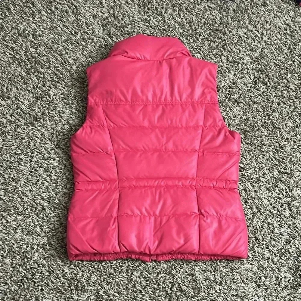 Abercrombie & Fitch Kids Girls Pink Down Puffer Vest Jacket - Picture 2 of 5